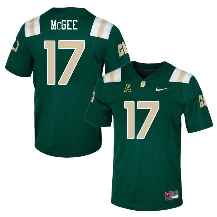 Charlotte 49ers #17 Gus McGee College Football Jerseys Stitched Sale-Green